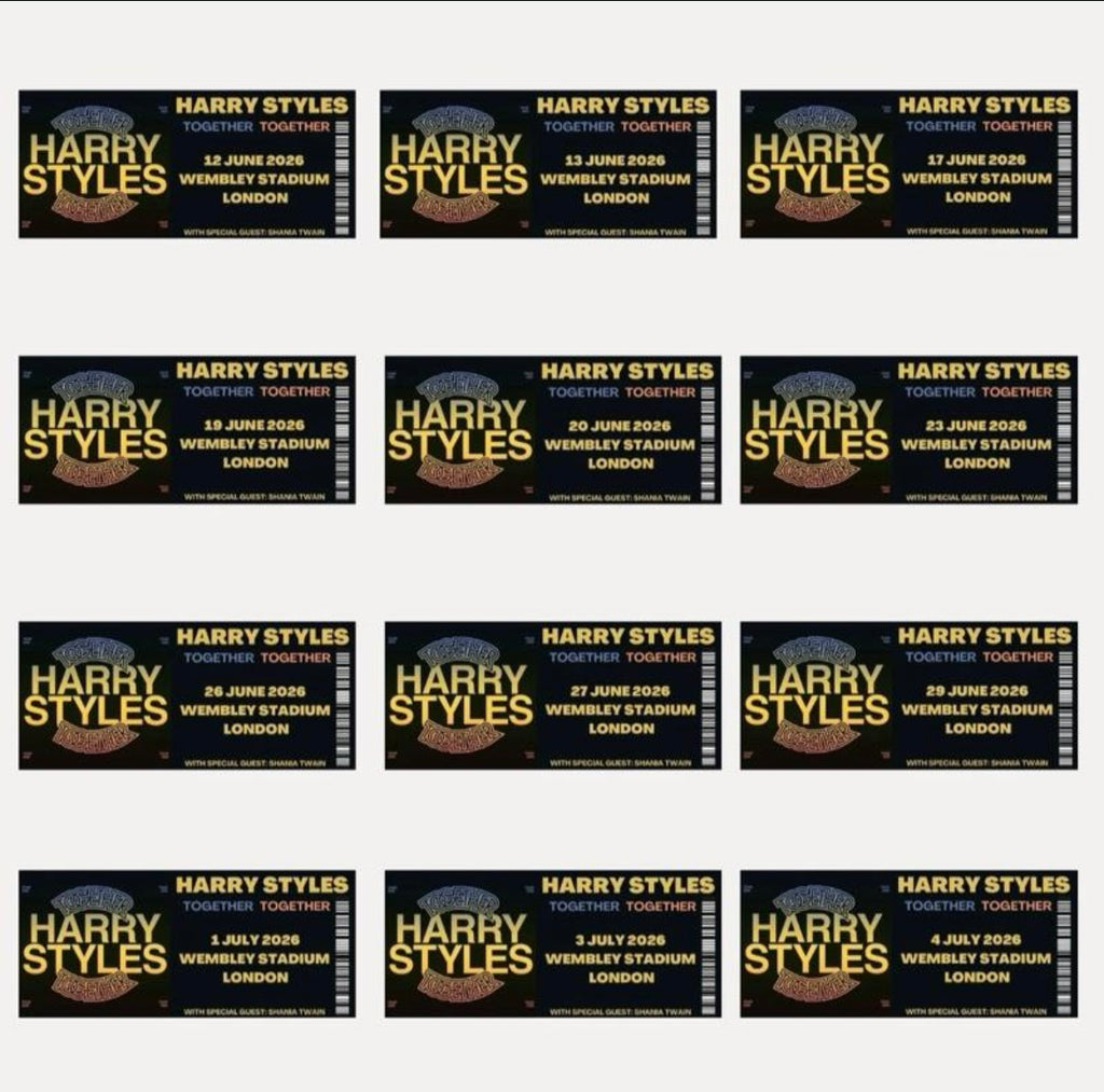 Harry Styles birthday card and souvenir ticket bundle