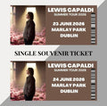Lewis Capaldi 2026 Tour inspired souvenir tickets