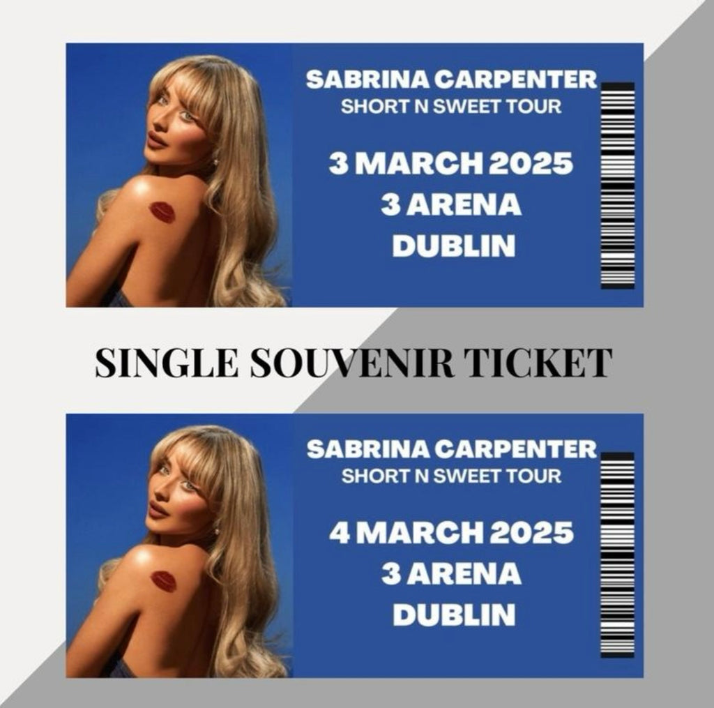 Sabrina Carpenter ‘Short N Sweet Tour’ inspired souvenir tickets