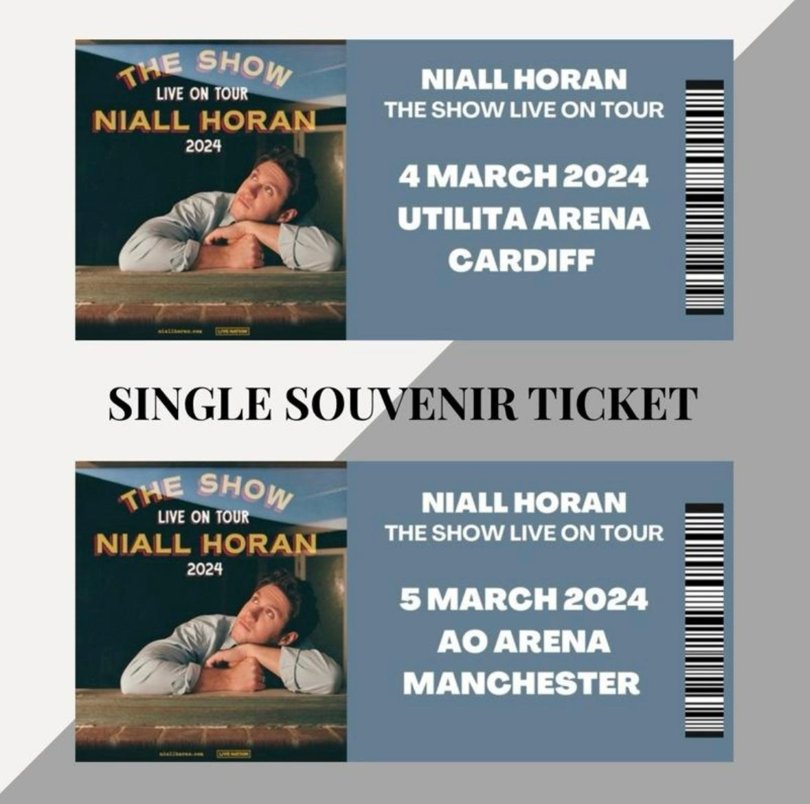 Niall Horan ‘The Show Live On Tour’ inspired souvenir tickets