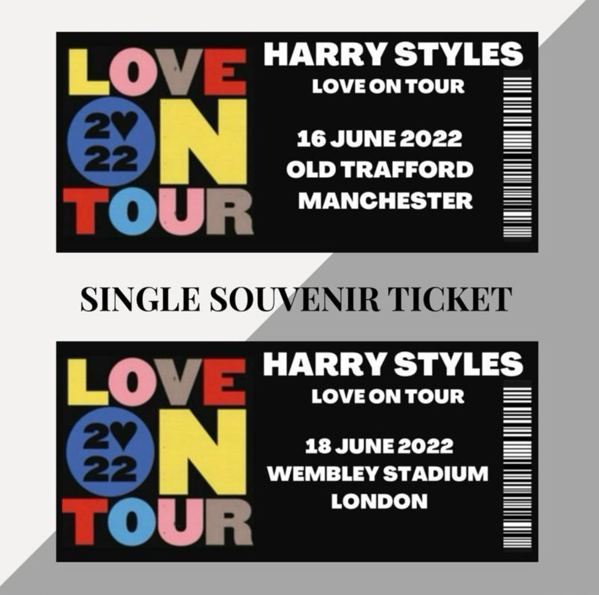 Harry Styles ‘Love On Tour’ inspired souvenir tickets