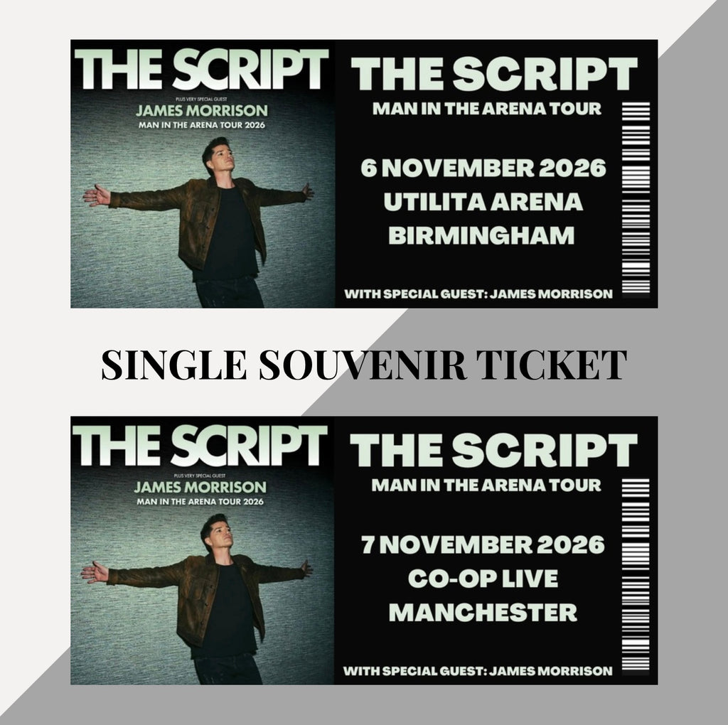 The Script ‘Man in the Arena’ inspired souvenir tickets