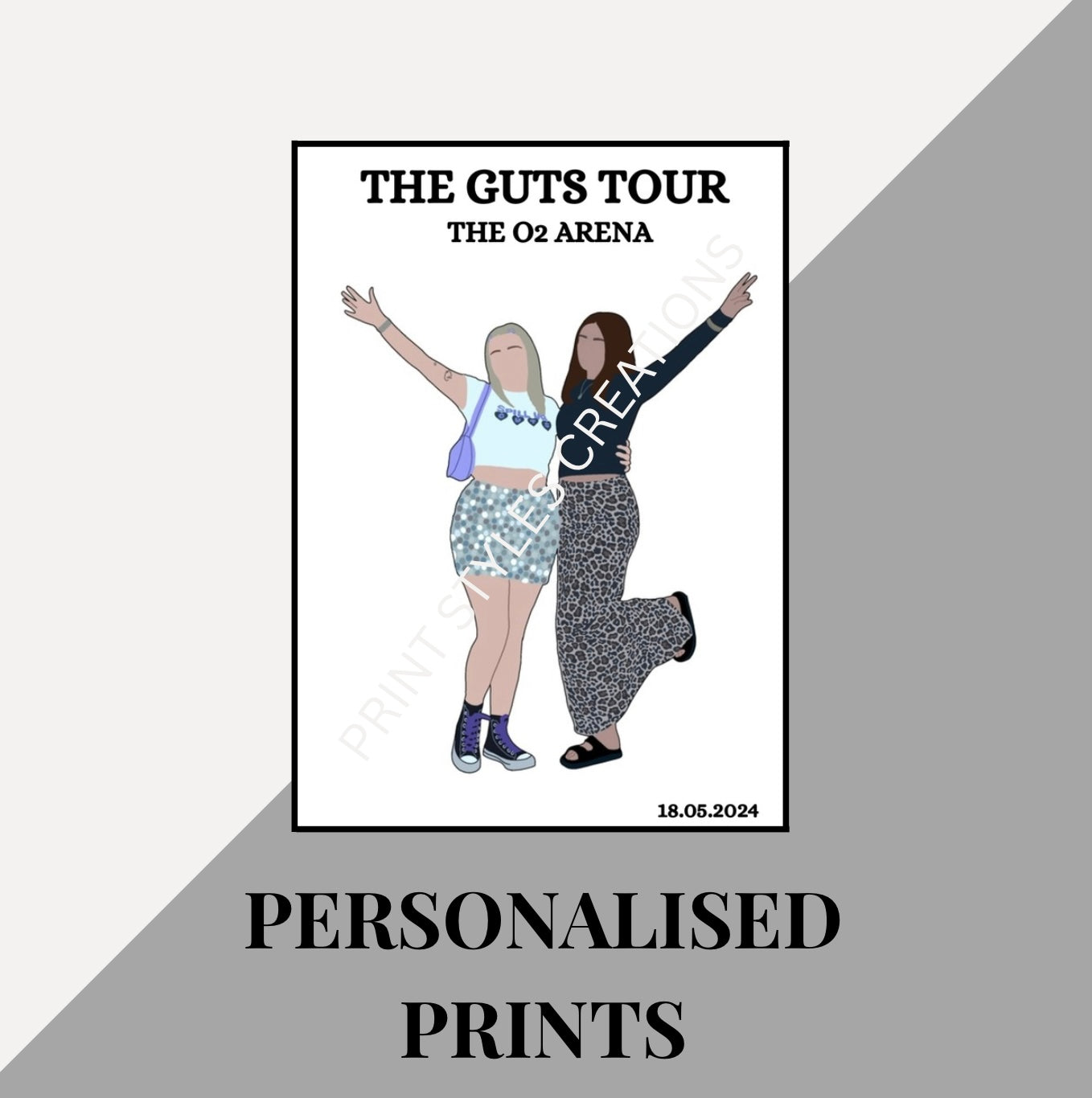 Personalised tour prints - ANY TOUR