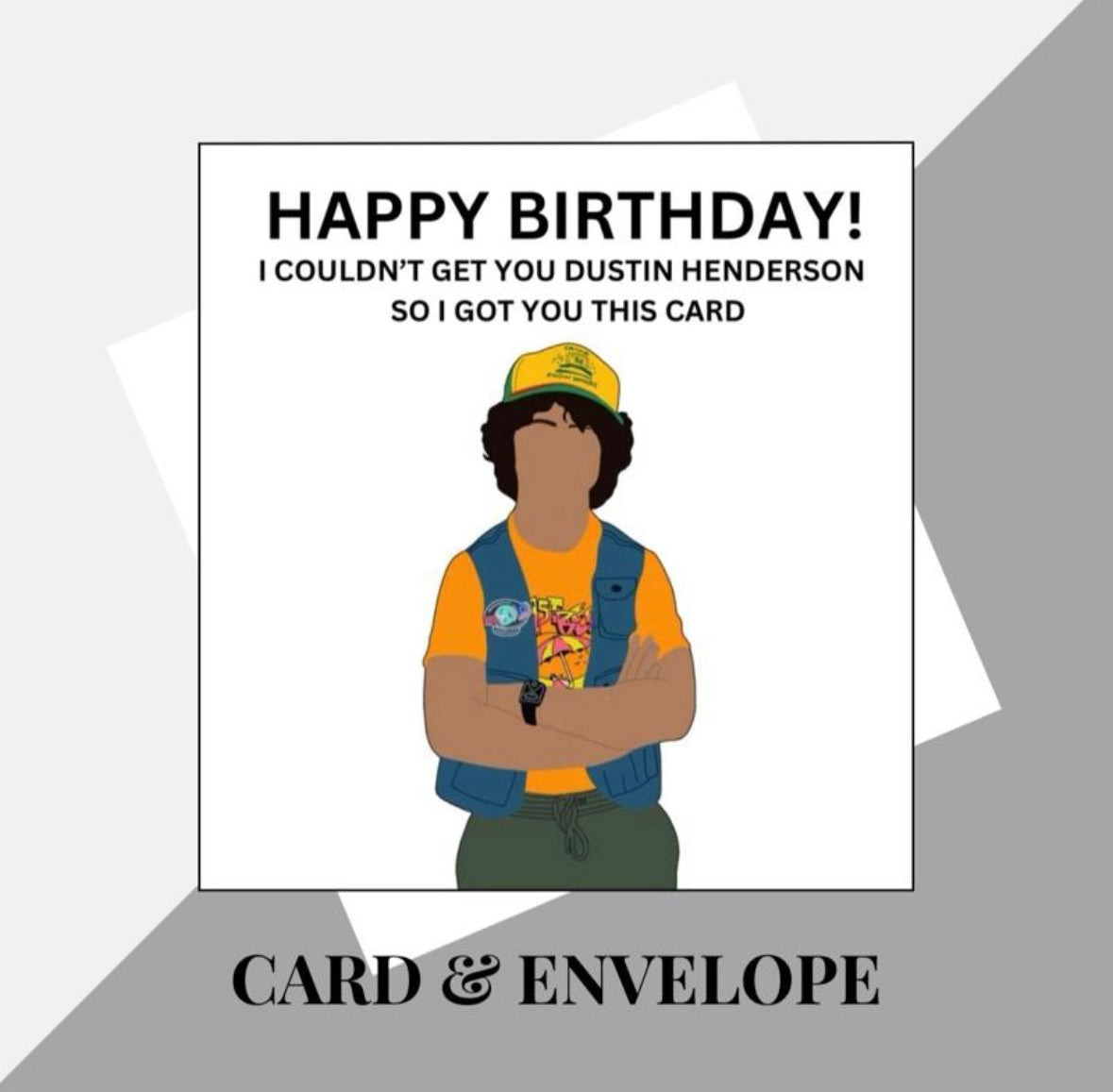 Stranger Things inspired birthday cards