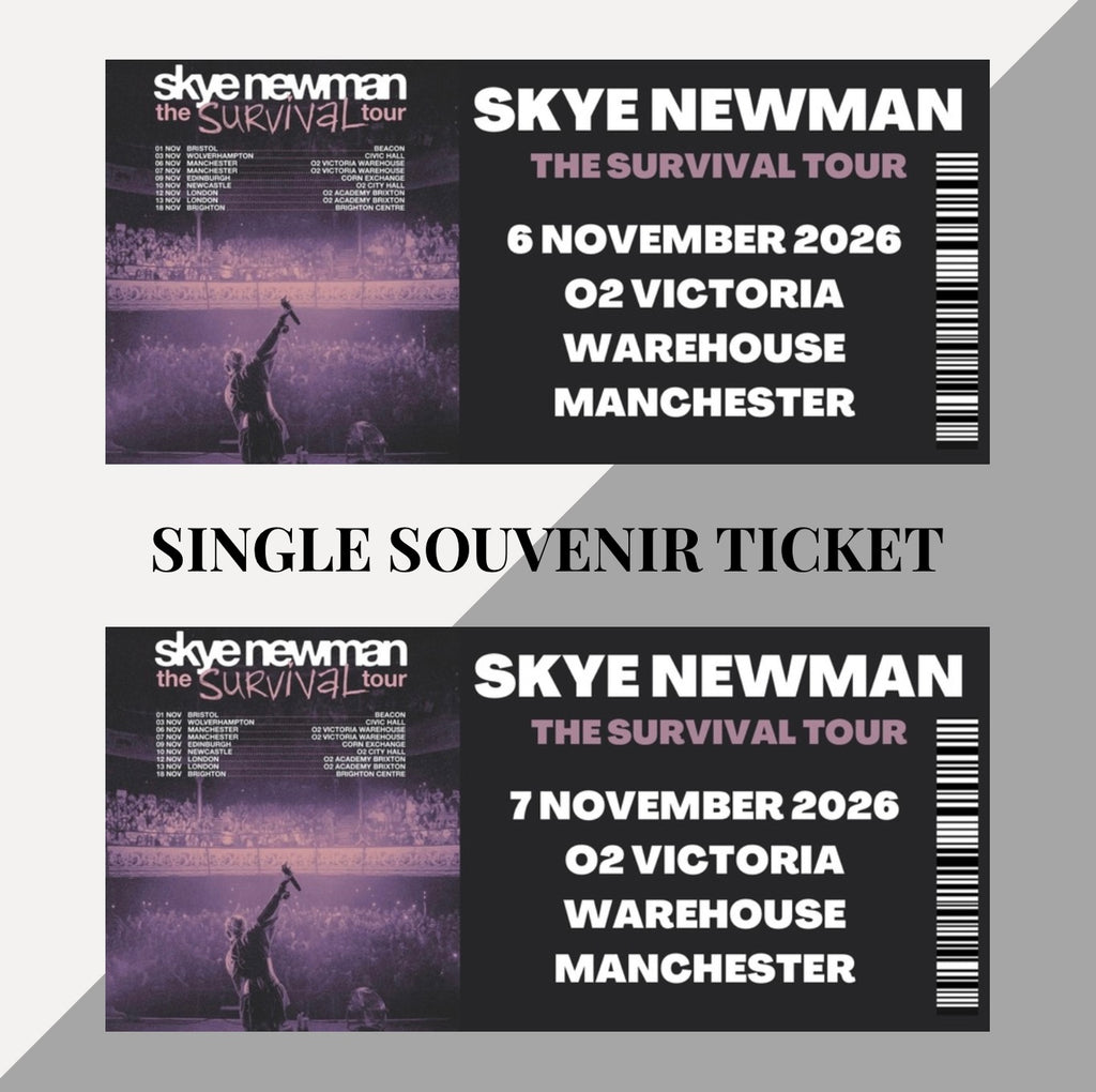 Skye Newman ‘The Survival Tour’ inspired souvenir tickets