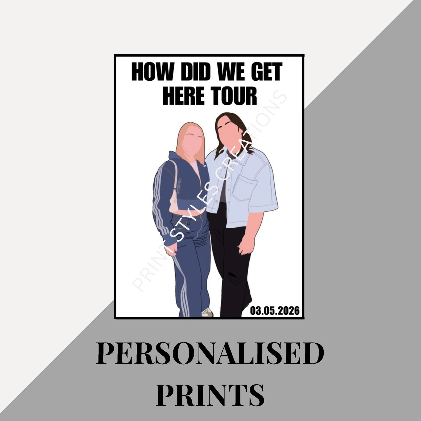 Louis Tomlinson How Did We Get Here Tour inspired personalised tour prints