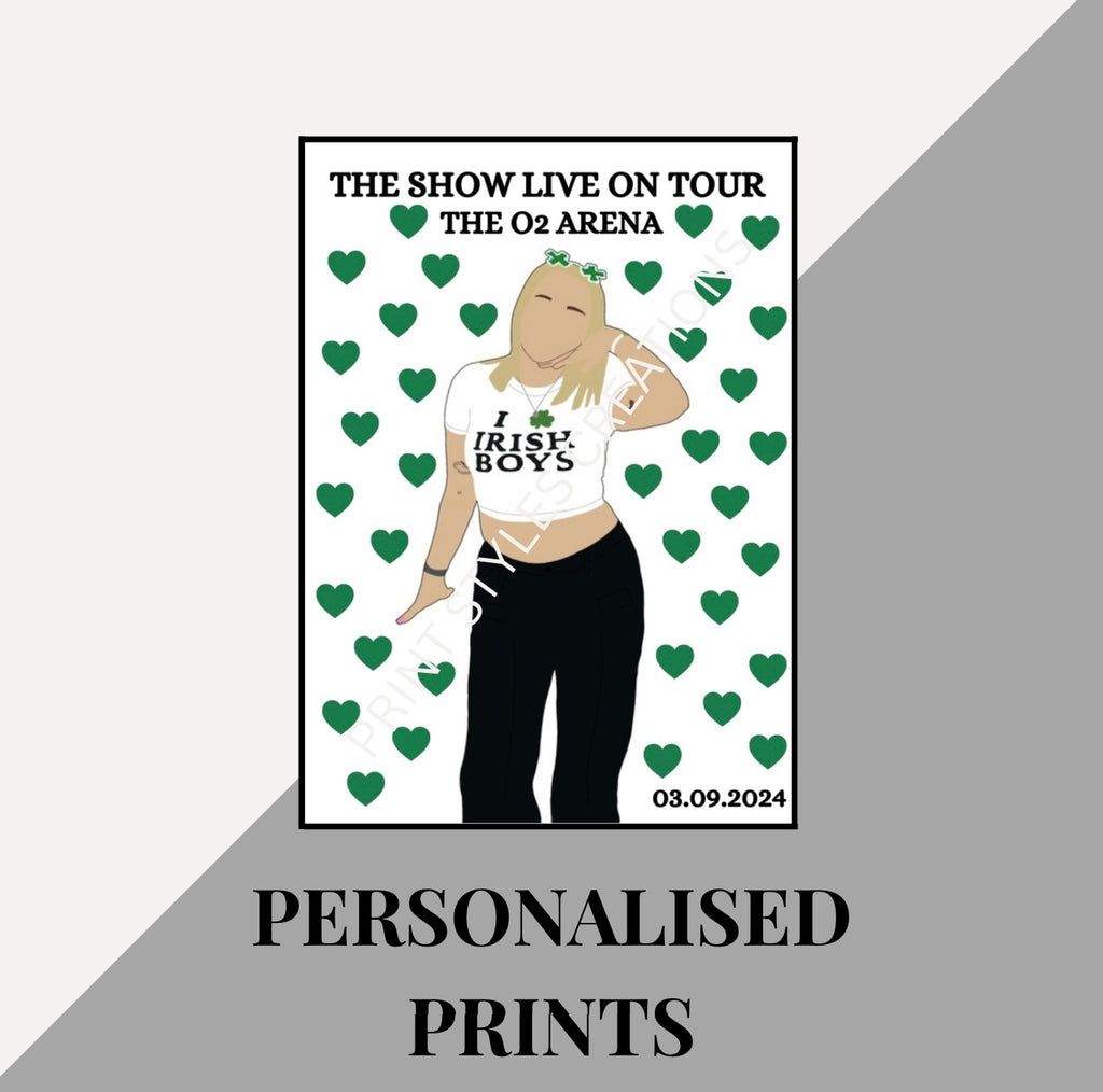 Niall Horan The Show Live on Tour personalised prints