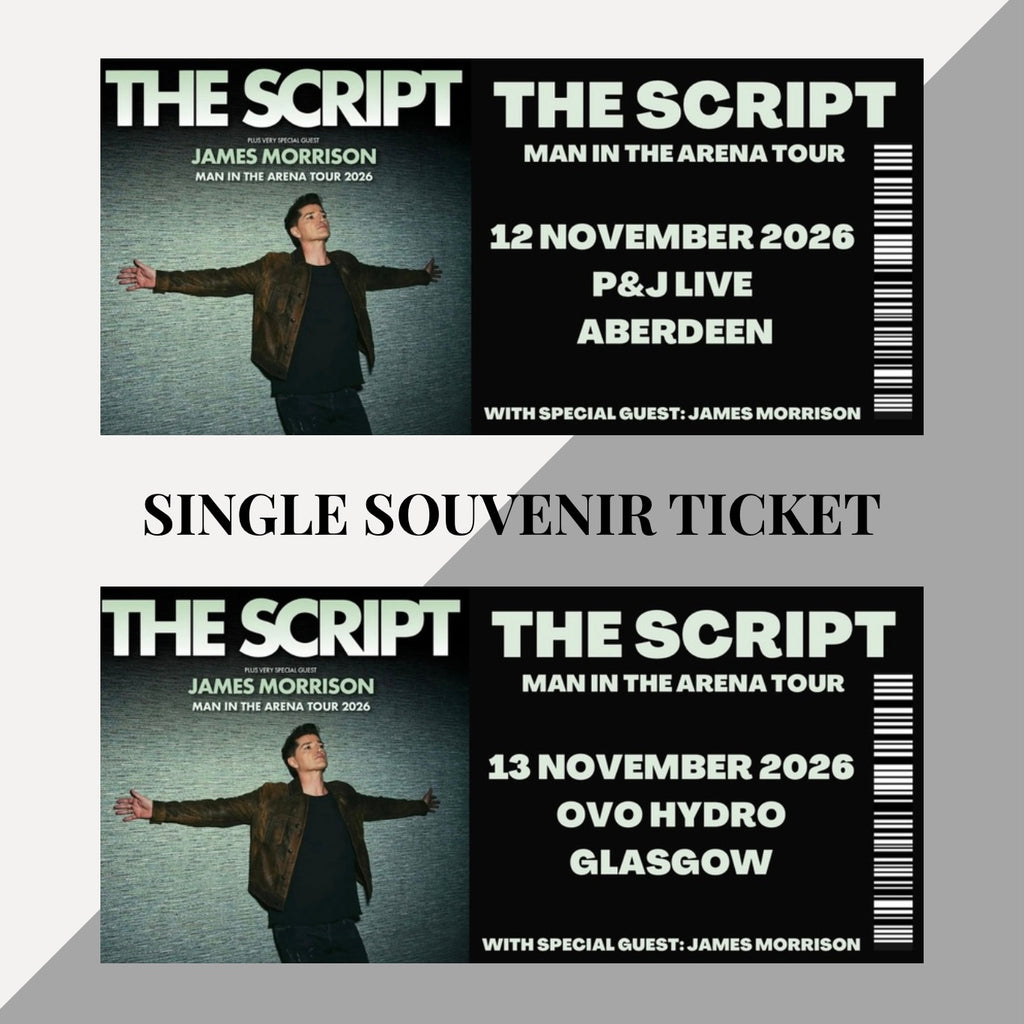 The Script ‘Man in the Arena’ inspired souvenir tickets