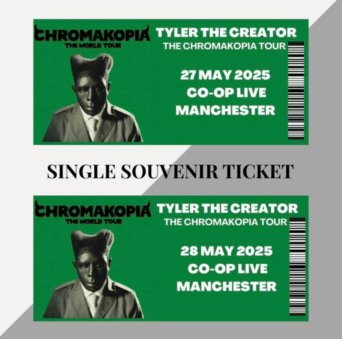 Tyler The Creator ‘CHROMAKOPIA’ Tour inspired souvenir tickets