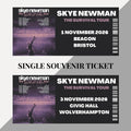 Skye Newman ‘The Survival Tour’ inspired souvenir tickets