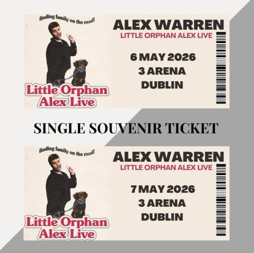 Alex Warren ‘Little Orphan Alex Live’ tour inspired souvenir tickets