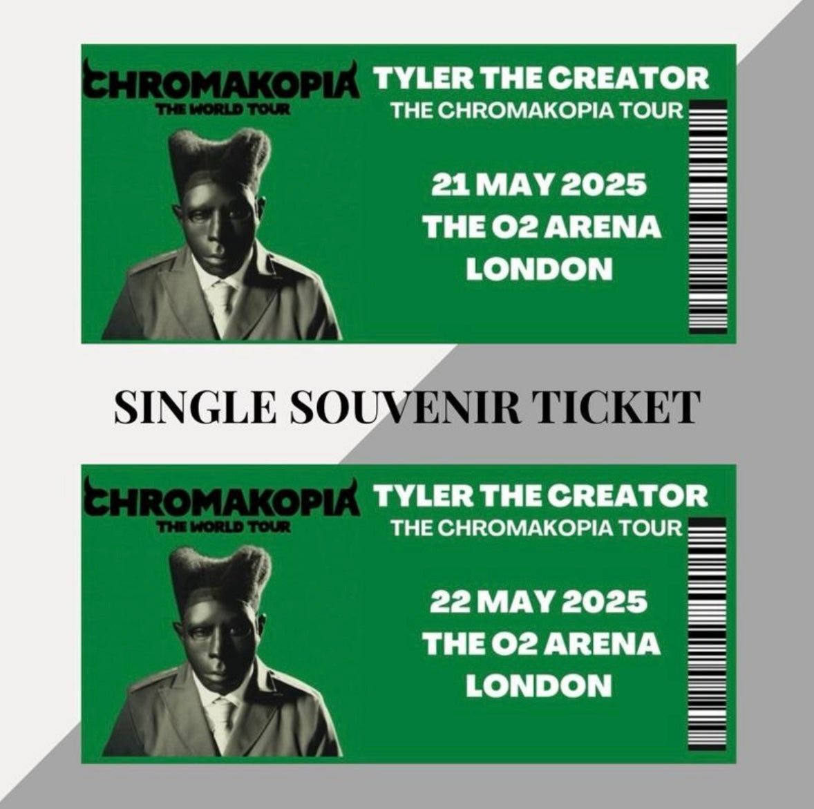 Tyler The Creator ‘CHROMAKOPIA’ Tour inspired souvenir tickets