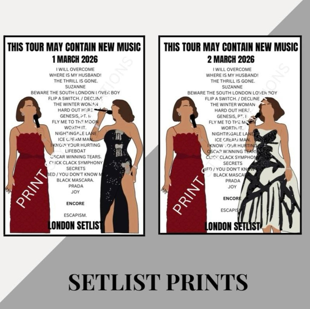 Raye ‘This Tour May Contain New Music’ inspired setlist prints
