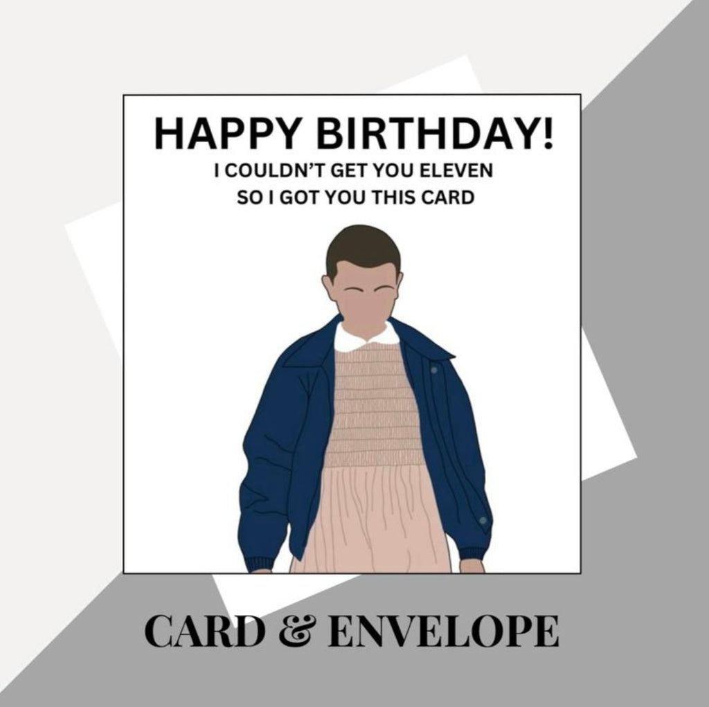 Stranger Things inspired birthday cards