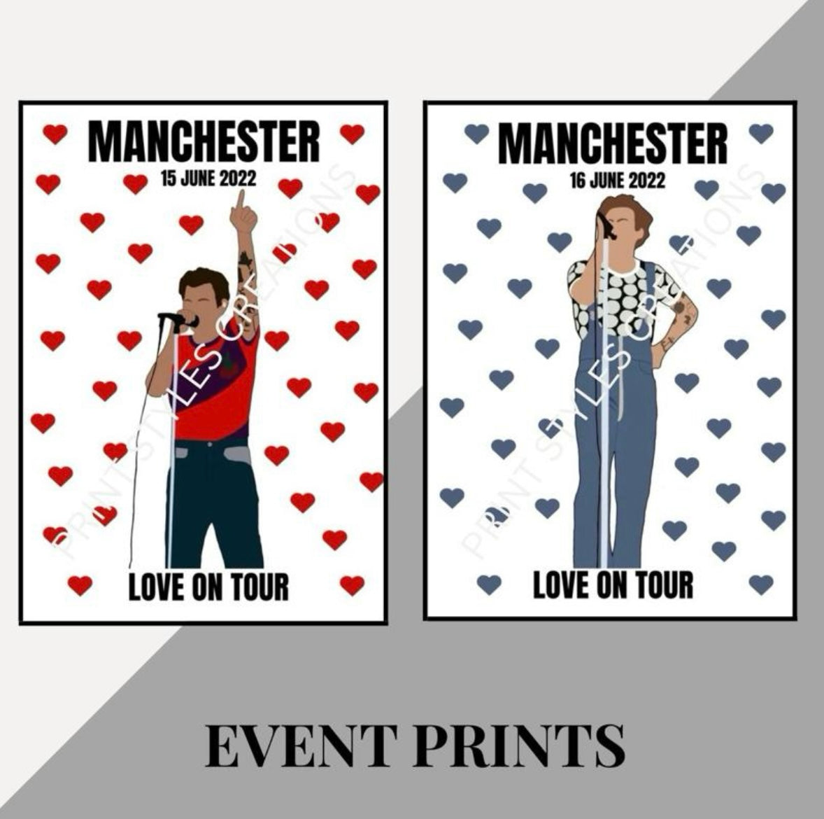 Harry Styles ‘Love On Tour’ inspired event prints