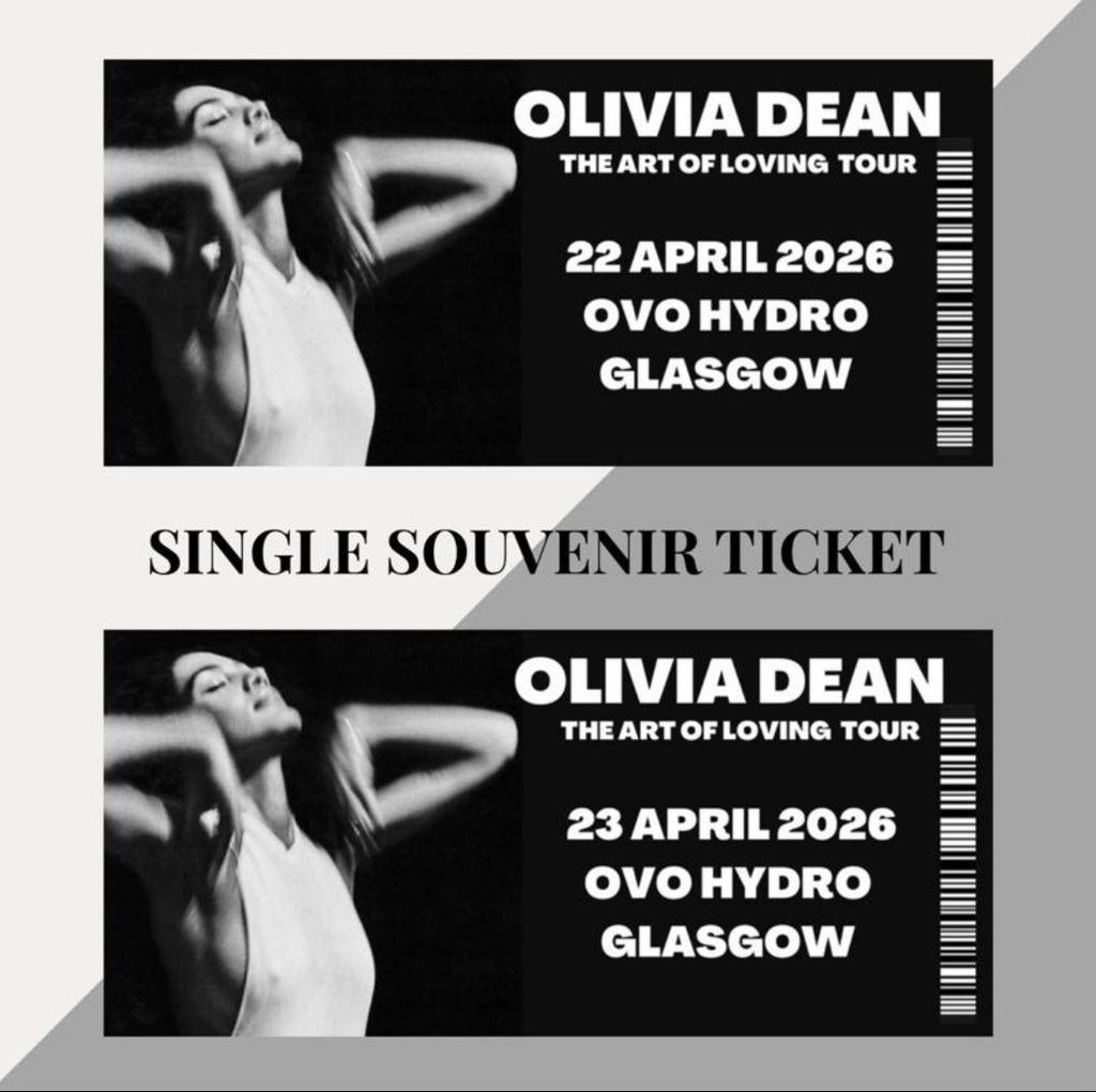 Olivia Dean ‘The Art Of Loving Tour’ inspired souvenir tickets
