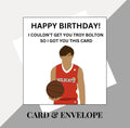 Troy Bolton inspired birthday card