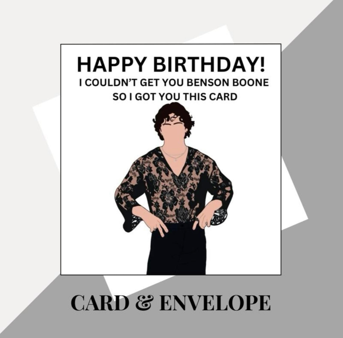 Benson Boone inspired birthday card