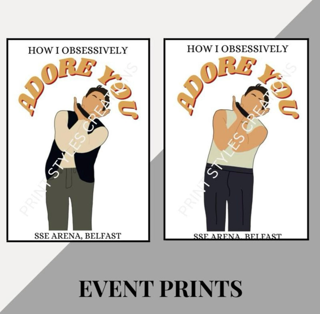 Niall Horan ‘The Show Live On Tour’ Adore You inspired event prints