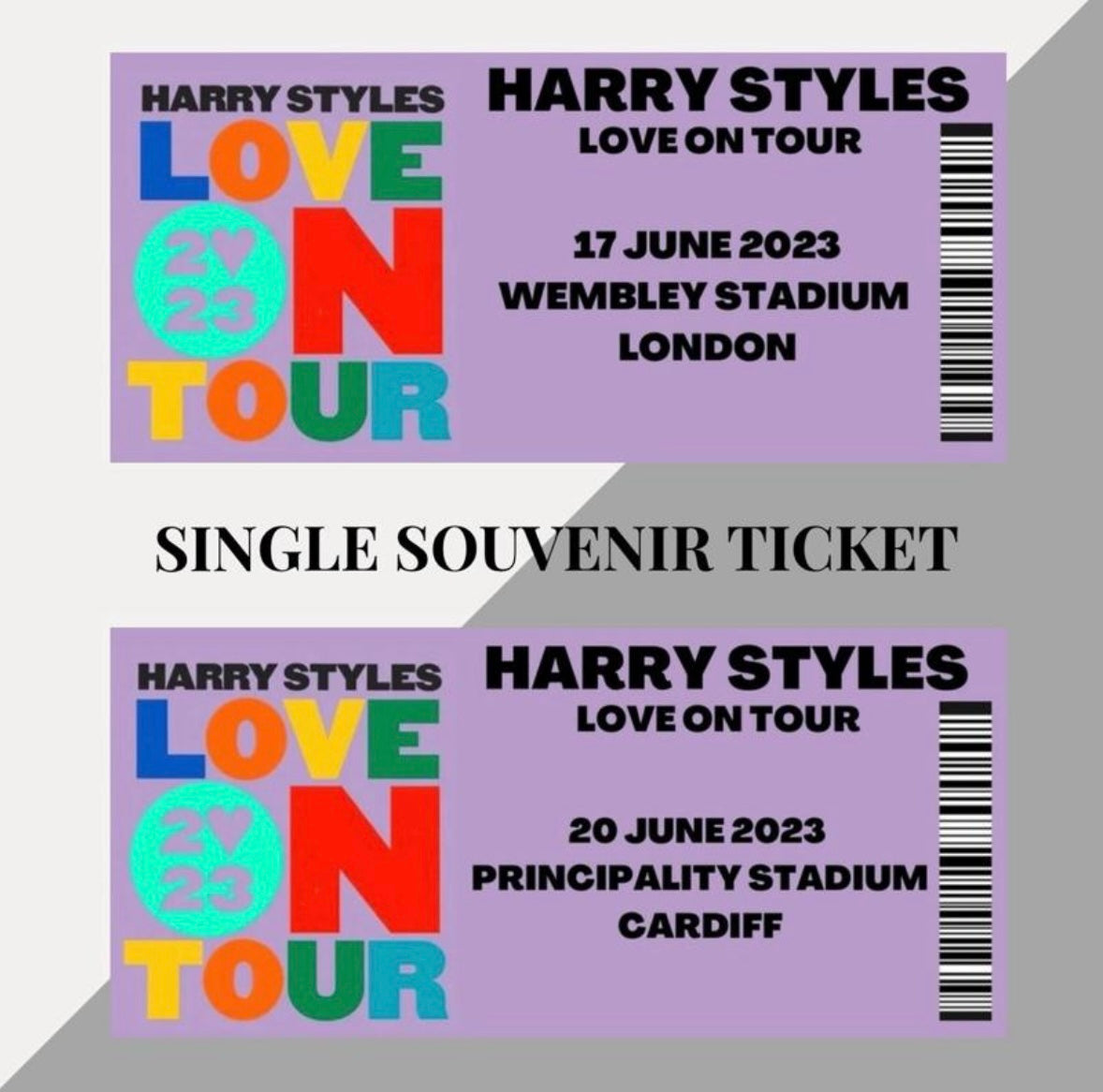Harry Styles ‘Love On Tour’ inspired souvenir tickets