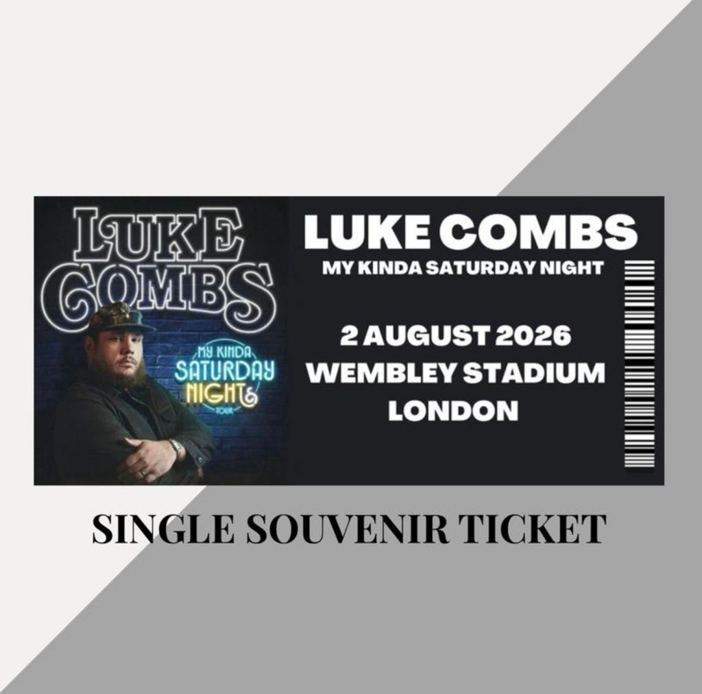 Luke Combs ‘My Kinda Saturday Night’ inspired souvenir tickets