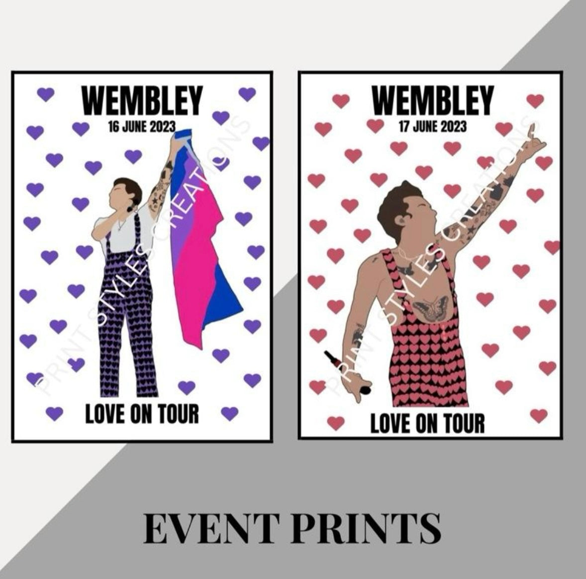 Harry Styles ‘Love On Tour’ inspired event prints