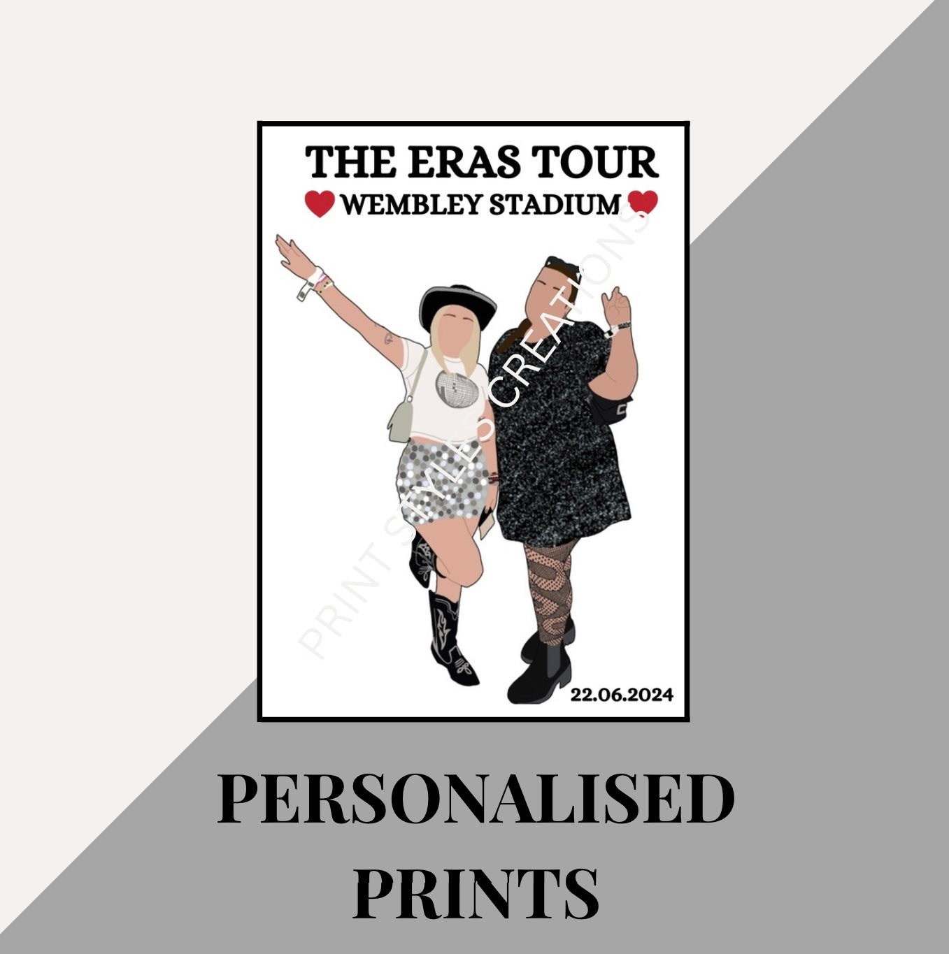 Taylor Swift The Eras Tour personalised prints