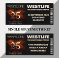 Westlife ‘The Anniversary Tour’ souvenir tickets