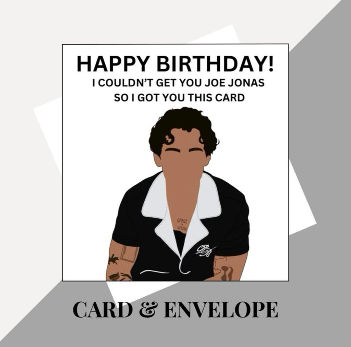 Joe Jonas inspired birthday card