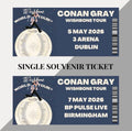Conan Gray ‘Wishbone Tour’ inspired souvenir tickets