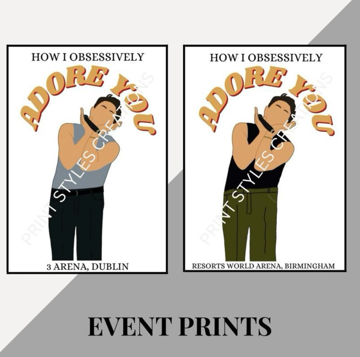 Niall Horan ‘The Show Live On Tour’ Adore You inspired event prints