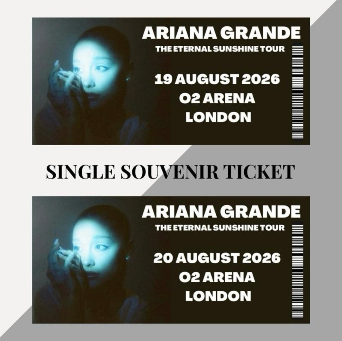 Ariana Grande ‘Eternal Sunshine’ inspired souvenir tickets