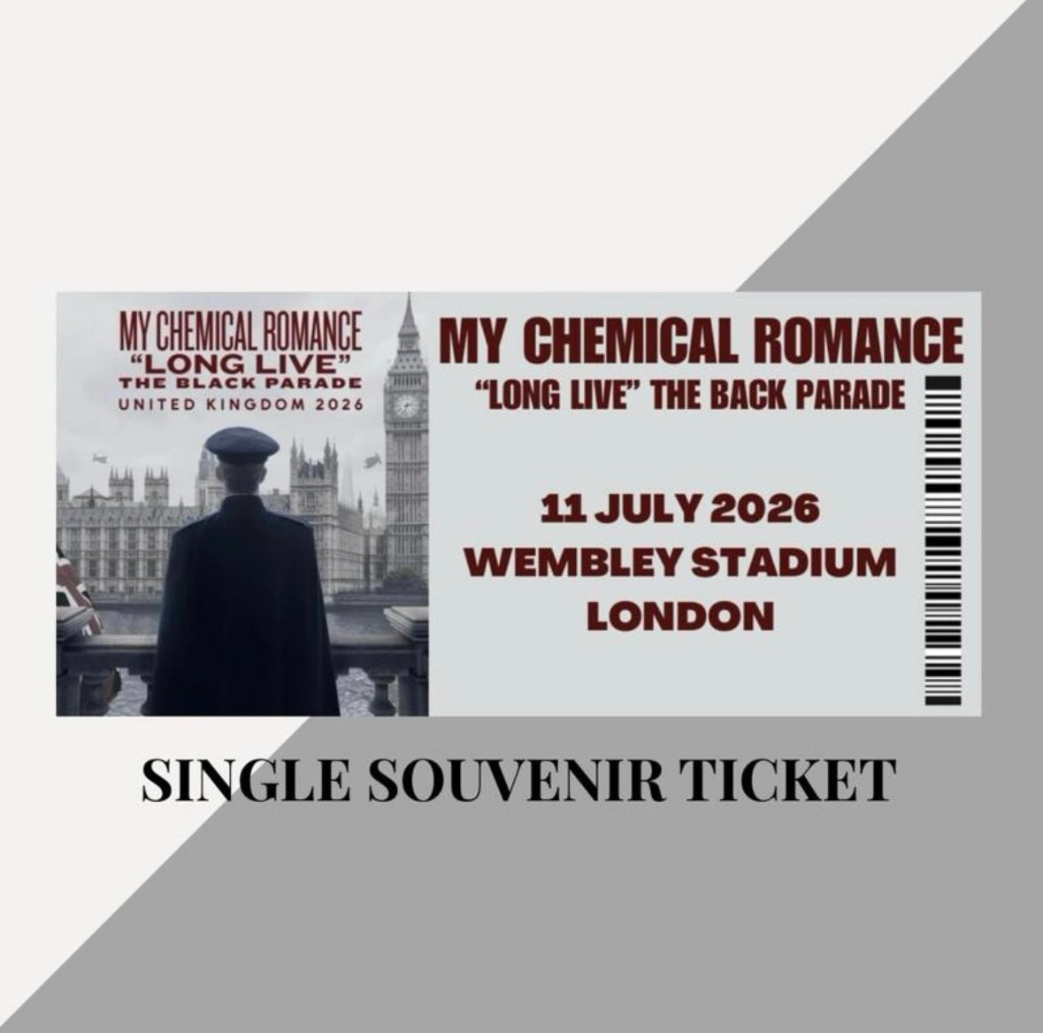 My Chemical Romance ‘Long Live The Black Parade’ Tour inspired souvenir tickets