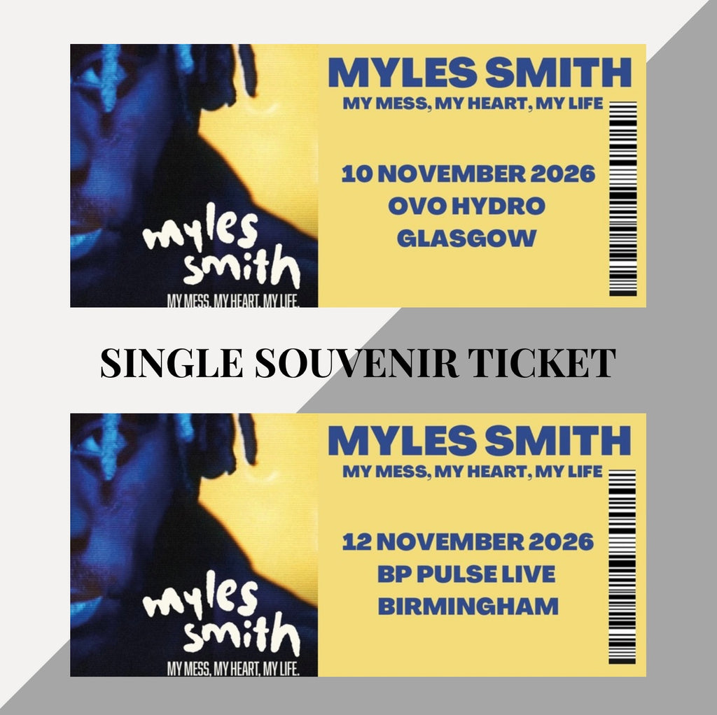 Myles Smith ‘My Mess, My Heart, My Life’ inspired souvenir tickets