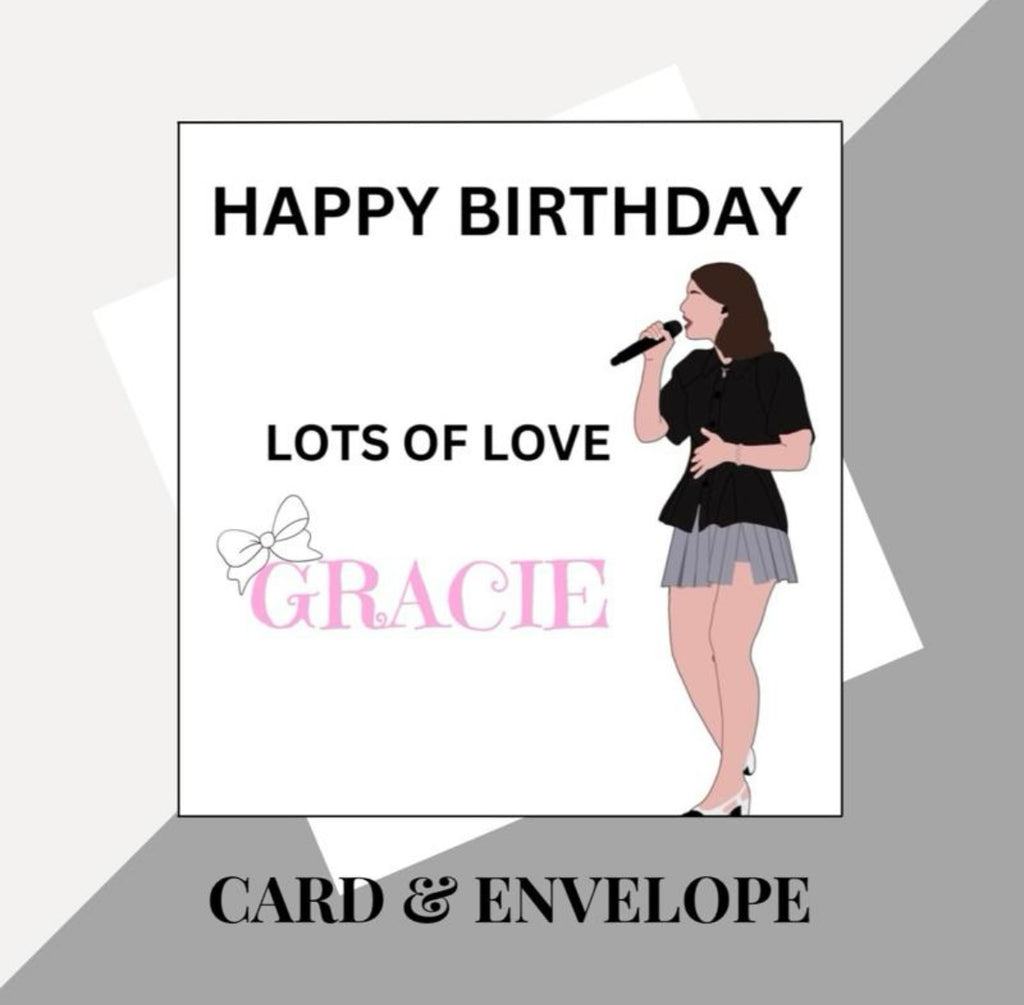 Gracie Abrams inspired birthday cards