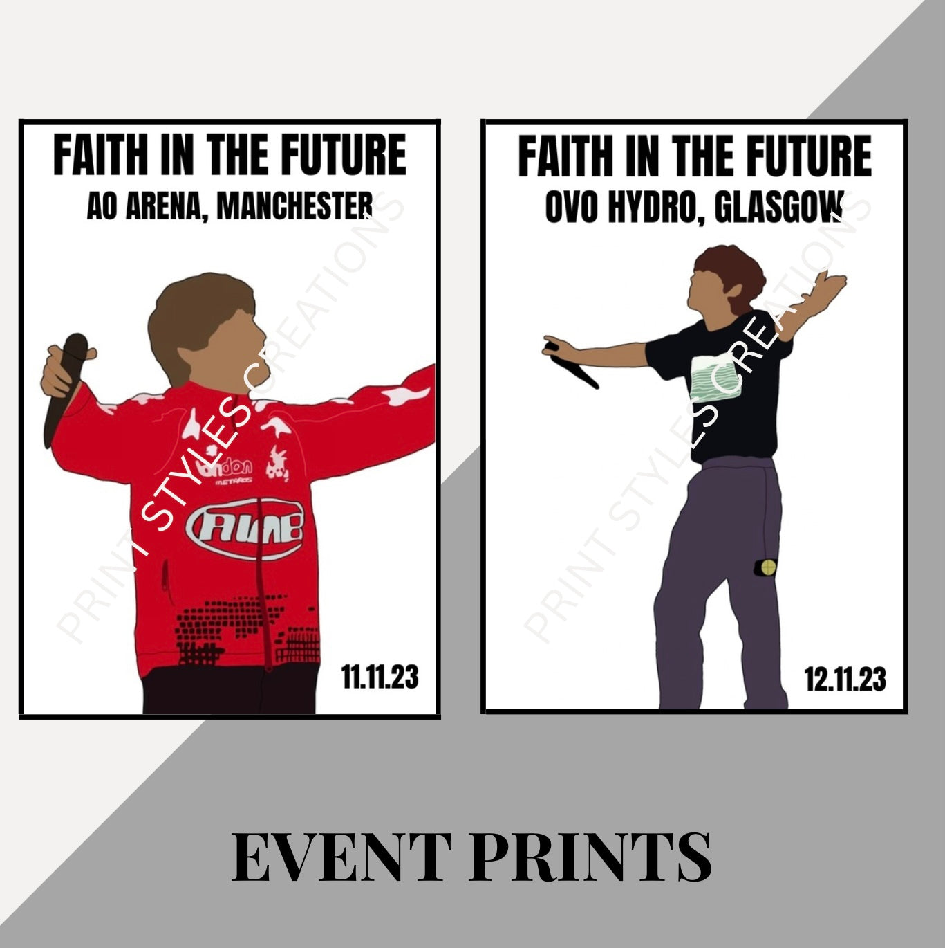 Louis Tomlinson ‘Faith In The Future’ Tour inspired event prints