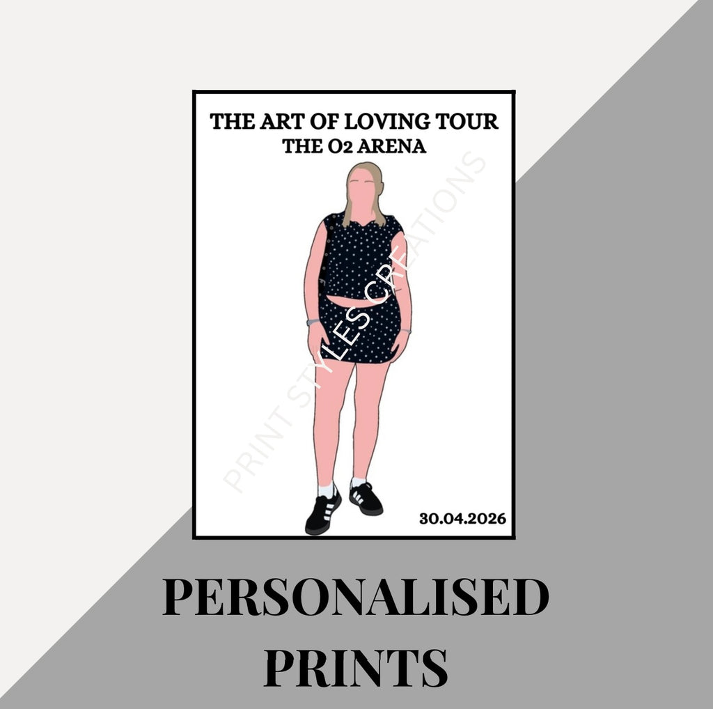 Olivia Dean The Art of Loving Tour personalised tour prints