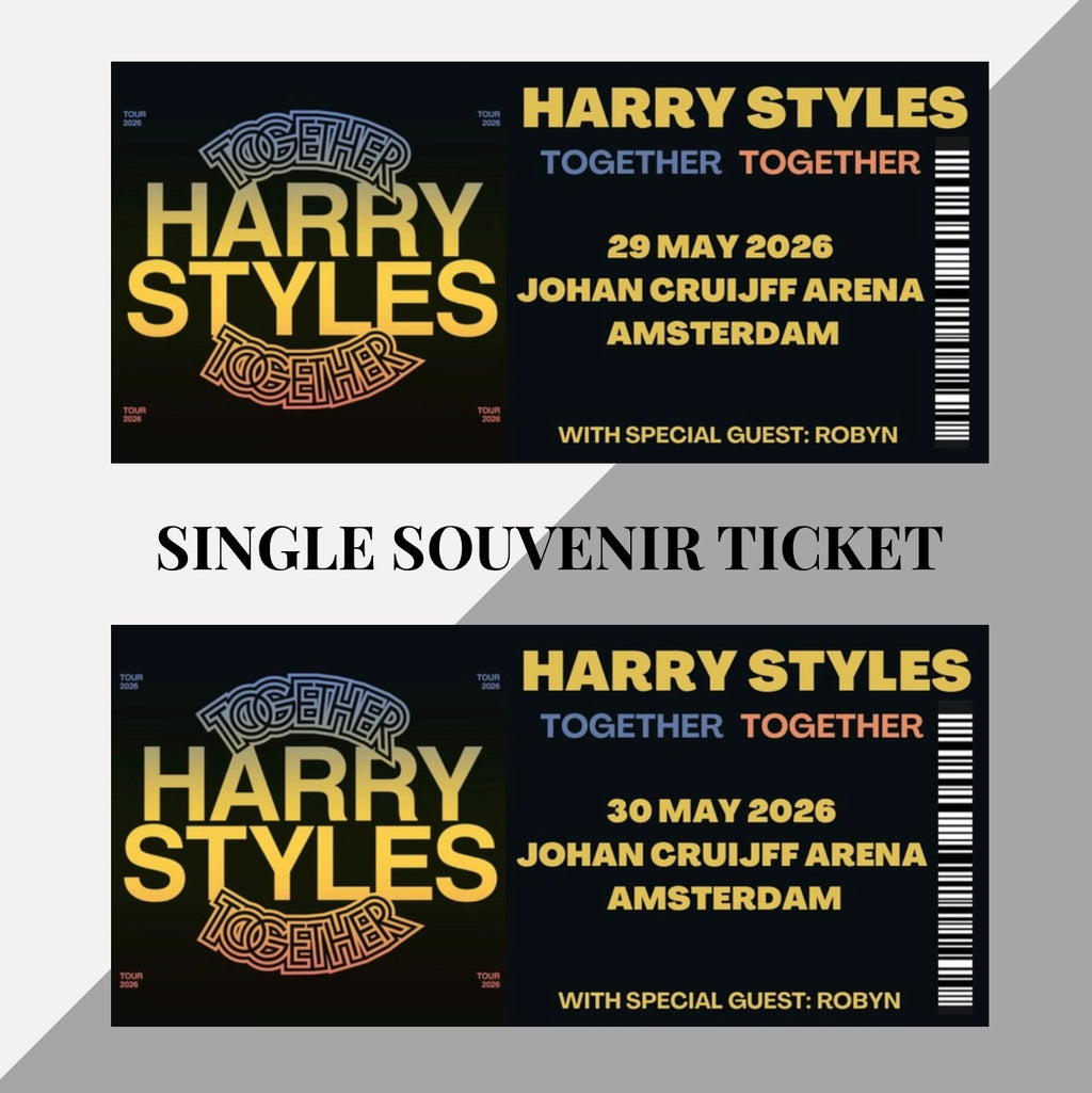 Harry Styles ‘Together Together Tour’ Amsterdam inspired souvenir tickets
