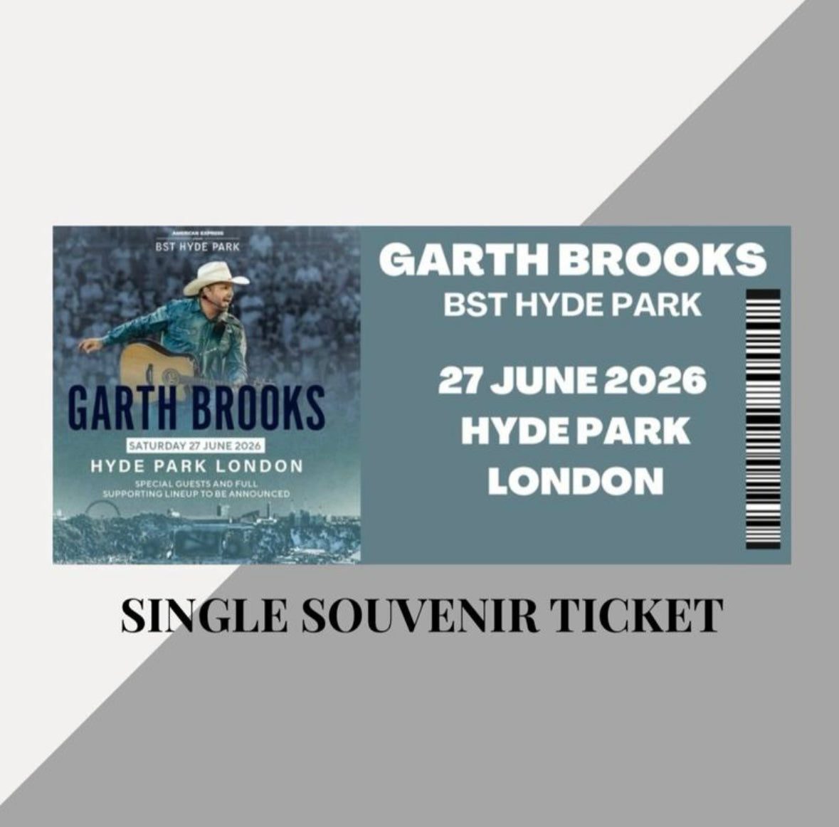 BST Hyde Park 2026 inspired souvenir tickets