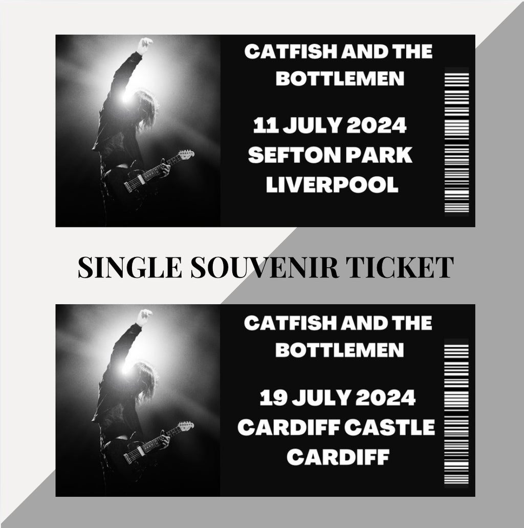 Catfish and The Bottlemen Tour inspired souvenir tickets