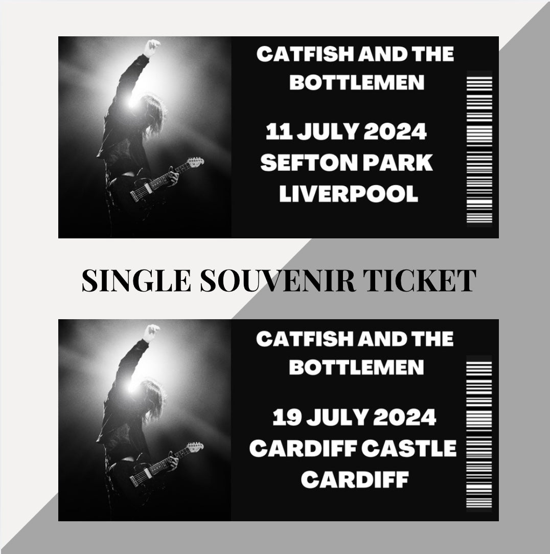 Catfish and The Bottlemen Tour inspired souvenir tickets