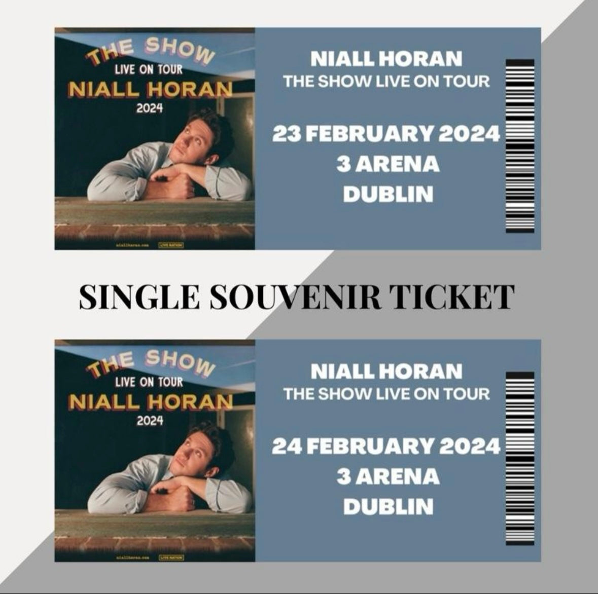 Niall Horan ‘The Show Live On Tour’ inspired souvenir tickets