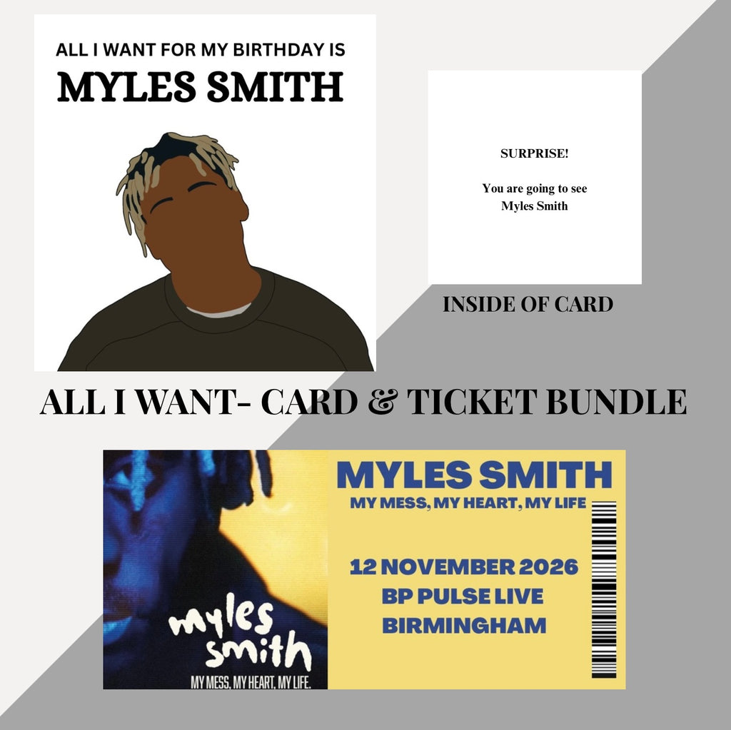 Myles Smith Birthday card and souvenir ticket bundle