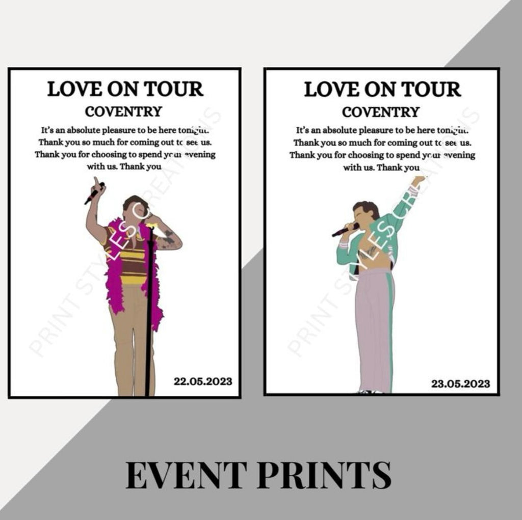 Harry Styles ‘Love On Tour’ inspired speech prints