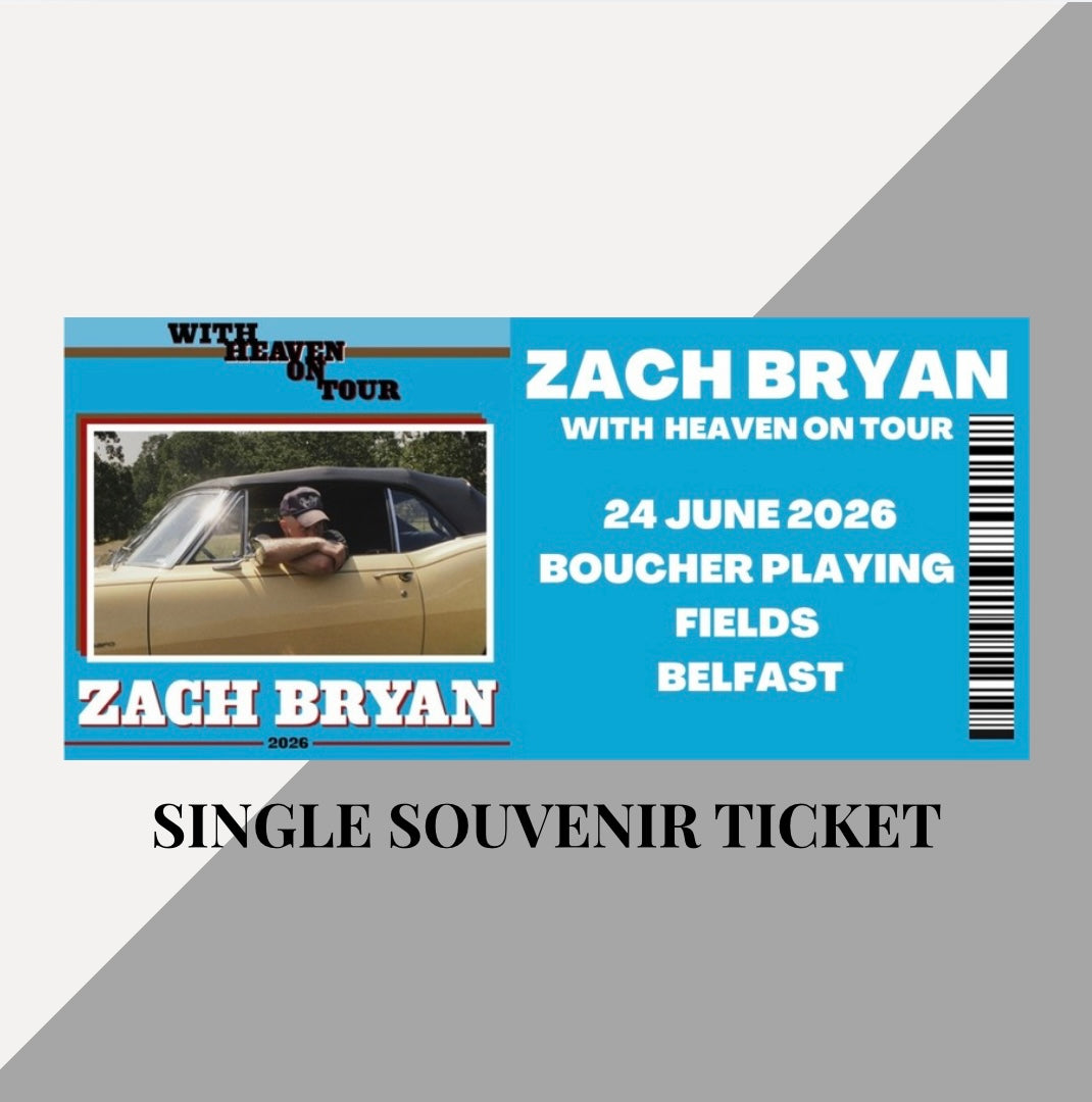 Zach Bryan ‘With Heaven on Tour’ inspired souvenir tickets