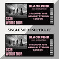 Blackpink 2025 Tour inspired souvenir tickets