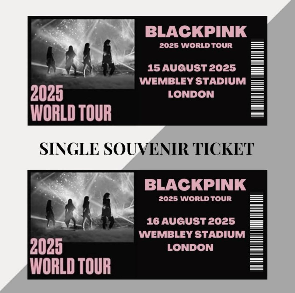 Blackpink 2025 Tour inspired souvenir tickets