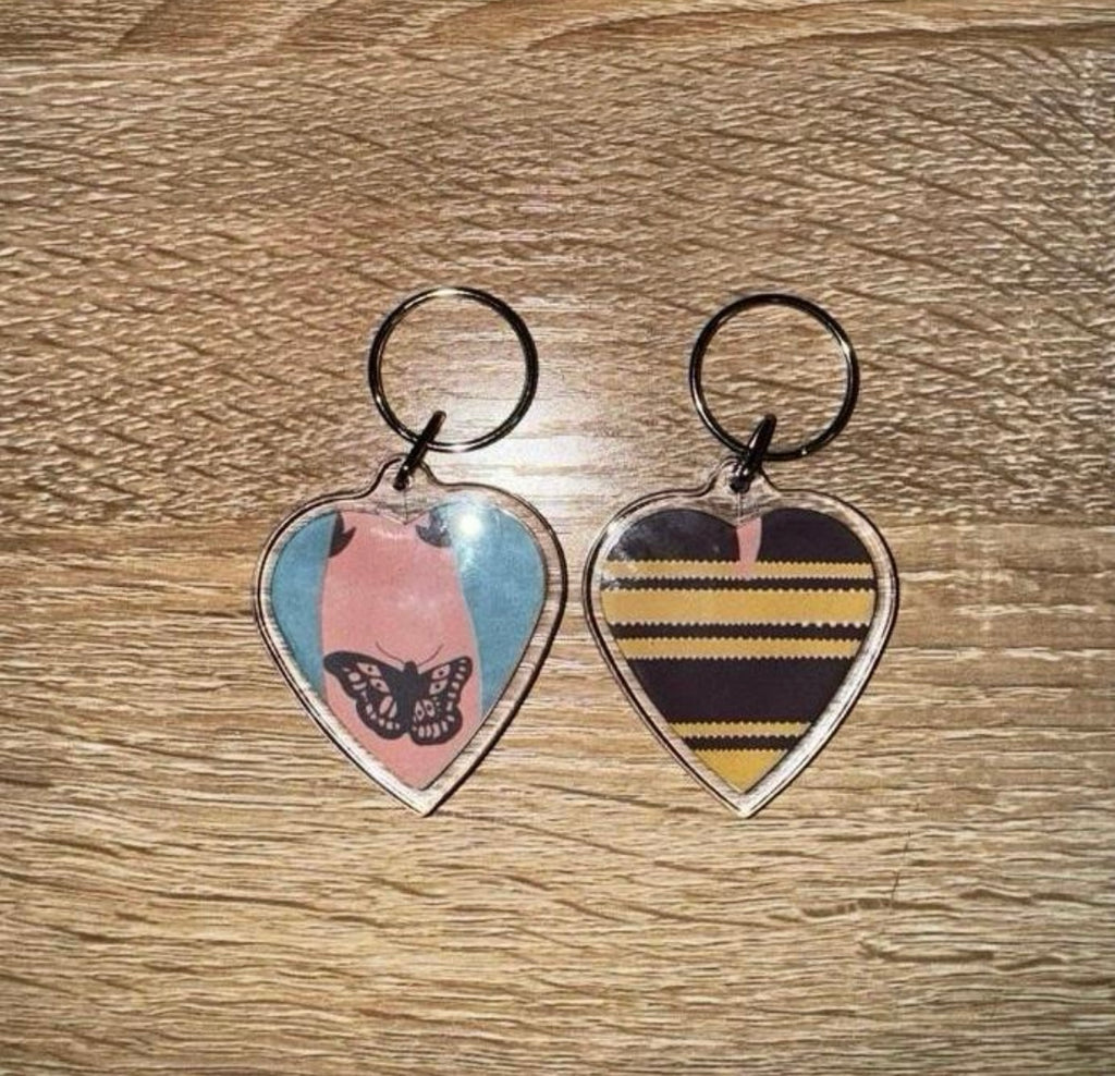 Harry Styles ‘Love on Tour’ inspired heart shaped keyrings