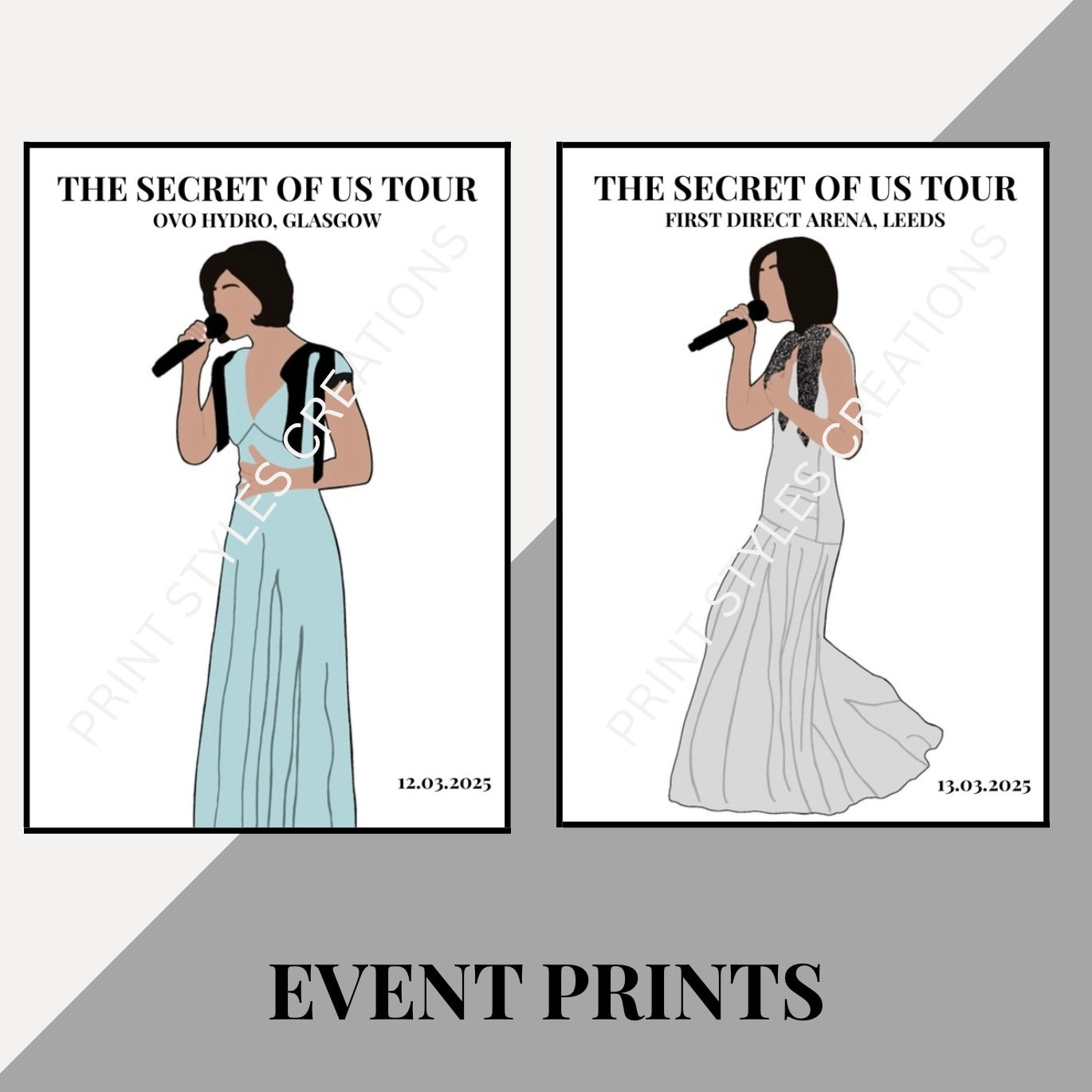 Gracie Abrams ‘The Secret of Us’ Tour inspired event prints