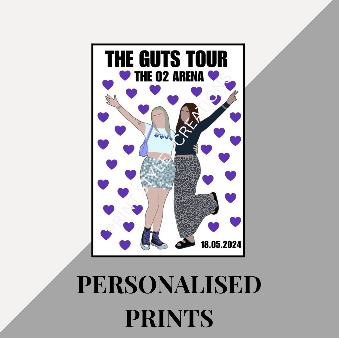 Olivia Rodrigo Guts Tour personalised prints